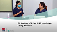 Fit testing of P2 or N95 respirators using AccuFIT