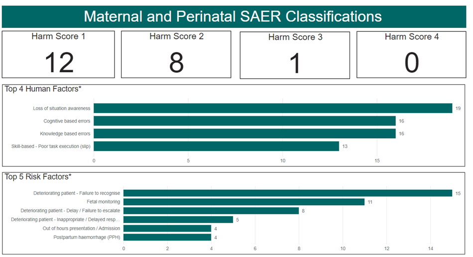 Figure 13 - Maternal and Perinatal SAER Classifications