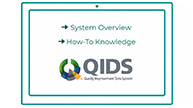 QIDS - How to access and navigate the modules